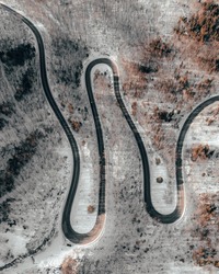 Bosnian snake road in the winter