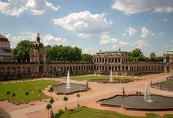 The Zwinger palatial complex with gardens in Dresden, Germany