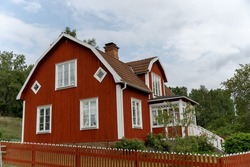 Red sweden house in sweden