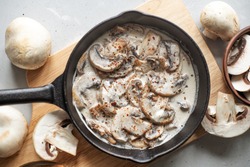 Staffed Mushrooms with fresh dill, cheese and sour cream.