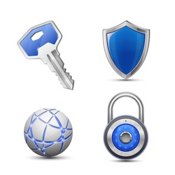 Security and protection symbols. Privacy and secrecy concept. vector illustrations