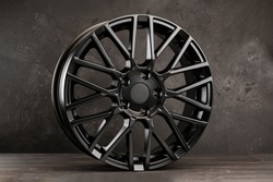 black sporty lightweight forged alloy wheels stylish designer tuning auto car parts