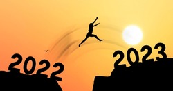 Jump from 2022 to the new year 2023