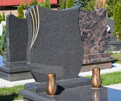 New tombstones in the public cemetery