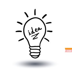 bulb idea icon, vector illustration