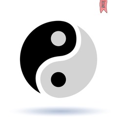 Ying yang symbol  vector silhouette