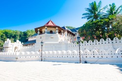 Temple Of The Sacred Tooth Relic, That Is Located In The Royal Palace Complex Of The Former Kingdom Of Kandy Sri Lanka, Which Houses The Relic Of The Tooth Of Buddha
