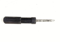 Black screwdriver on white background. Great for backgrounds, industrial, equipment, industry, black, construction, white, objects, single, repair, old, closeup, carpentry, steel and more 