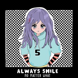 asian anime girl illustration vector graphic cute manga girl vector illustration with slogan design
