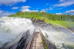 Tannforsen in Duved, Sweden. Swedens largest waterfall