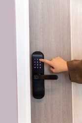 Hand open door digital and access control in a condo