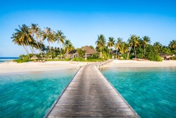 Relaxing beach holidays on a tropical island 