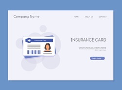Medical insurance card. Medical sInsurance medical card. 