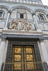 Florence Italy Door of the Baptistery near the Duomo