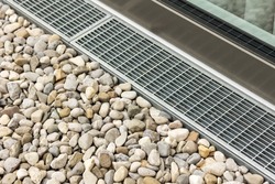 Drain Stones, Drainage Floor, French drain, Pebbles for Drain around Perimeter of House with Gravel floor, Stainless Drain Grate