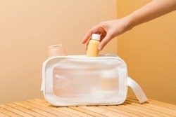Bath accessories, toilet bag for different self care items
