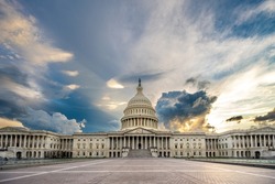 United States Capitol Building Dramatic Sky