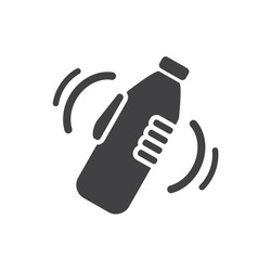 Shake well before using.  Symbol for packaging of  drinks, medicines, cosmetics or household chemicals product.