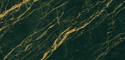 green marble with golden veins. green golden natural texture of marble. abstract green, white, gold and yellow marbel. hi gloss texture of marble stone for digital wall tiles design. 