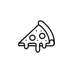 Modern Pizza Icon . Hand Drawn Pizza Vector