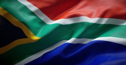 South African flag. South Africa.