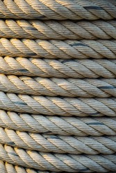 close-up view of brown rope textured background