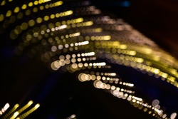 Fantastical Bokeh lights has line at night in my city for abstract background.