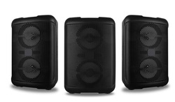 acoustic sound system, speakers on a white background