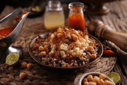 Egyptian Koshary images, Traditional Egyptian food, Delicious Koshary or Kushari