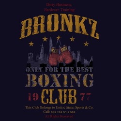 bronkz boxing club tee graphic