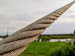 Big and strong wire rope bridge