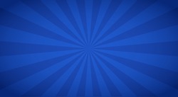 Retro background with rays or stripes in the center. Sunburst or sun burst retro background. Blue colors. Vector illustration