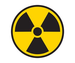 radiation symbol radiation icon yellow and black