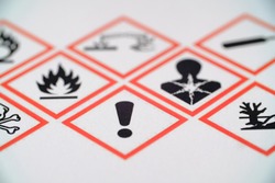 WHMIS 2015 SYMBOLS WORKPLACE HAZARDOUS MATERIAL INFORMATION SYSTEM. EXCLAMATION MARK FOCUSED SYMBOL. FOR INDICATORS AND FOR EMPLOYEE AND EMPLOYER. TOXIC MATERIAL. MAY CAUSE LESS SERIOUS HEALTH EFFECTS