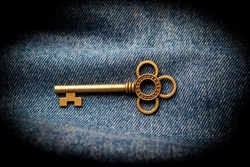 image of key jeans background