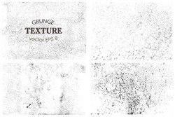 Set of grunge textures.Vector distress overlay textures.