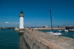 view of lighthouse in port Hallegen in Quiberon - britain - France  