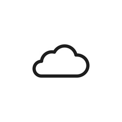 Cloud icon vector. Simple weather sign
