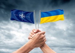 alliance of nato and ukraine, Flag, cooperation
