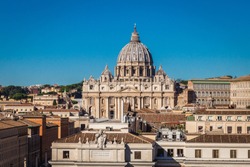 St. Peter's Basilica, Vatican City on a cloudless day