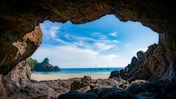 Petit Port Cave in Guernsey 