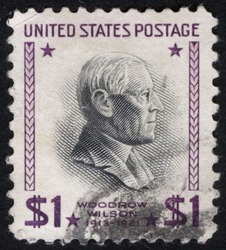 United States postage stamp. United States historical stamp. A postage stamp printed in USA.