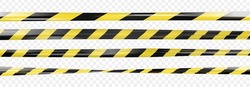 Yellow and black caution tape, Vector illustration