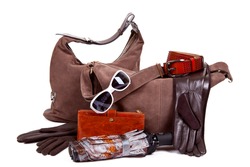 Women's leather accessories autumn. a bag