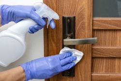 Disinfection, cleaning and washing of door handles. 
Prevention of coronavirus infection