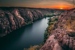 Sunrise at Nitmiluk gorge, Katherine, Northern Territory Australia
