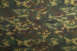Green Camouflage pattern background for hunting or fishing and Military clothes