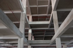 Indoor large concrete column structure