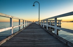 city beach Lagoon pier sunset coastal Port Melbourne