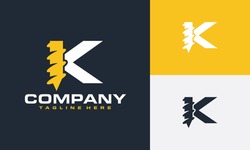 the letter K drill logo
